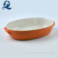 Set 2 Bakning Pan Oval Ceramic Bakeware Set